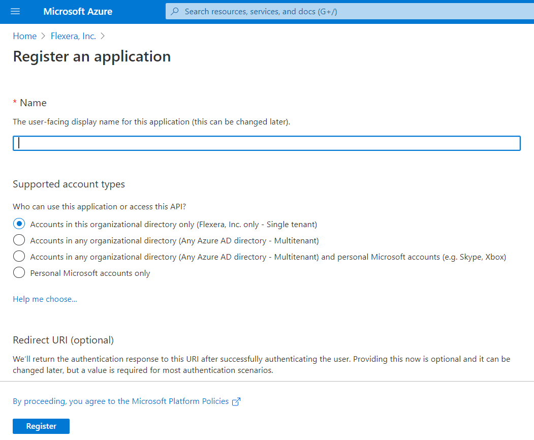 New Registration page