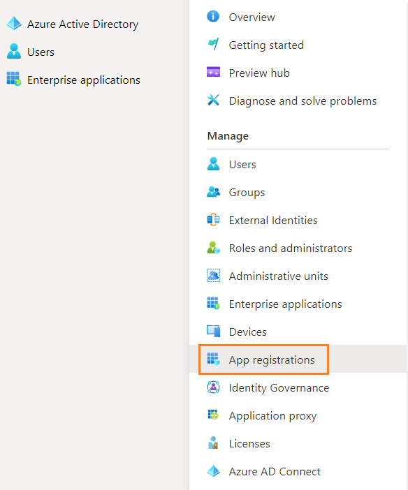 Select App Registrations